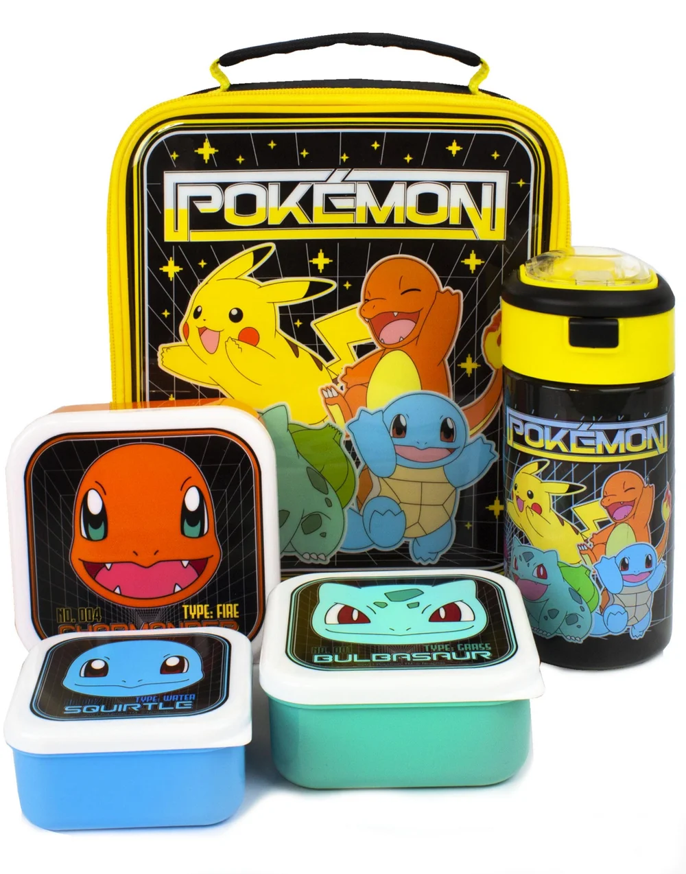 Pokemon Multi Character Kids Lunch Bag, Lunch Box & Bottle Set - One Size Image 1