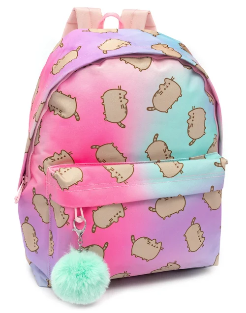 Pusheen Multi Colour Backpack with Pom Pom Keyring - One Size Image 1