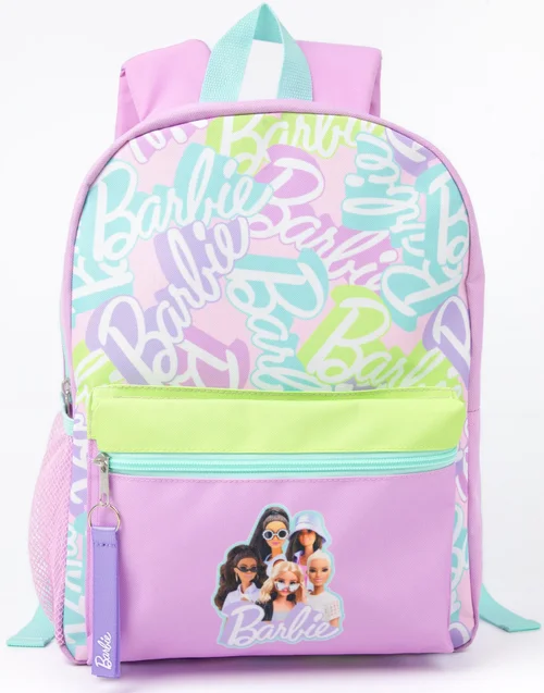 Barbie 4 Piece Purple Backpack Set - One Size Image 2