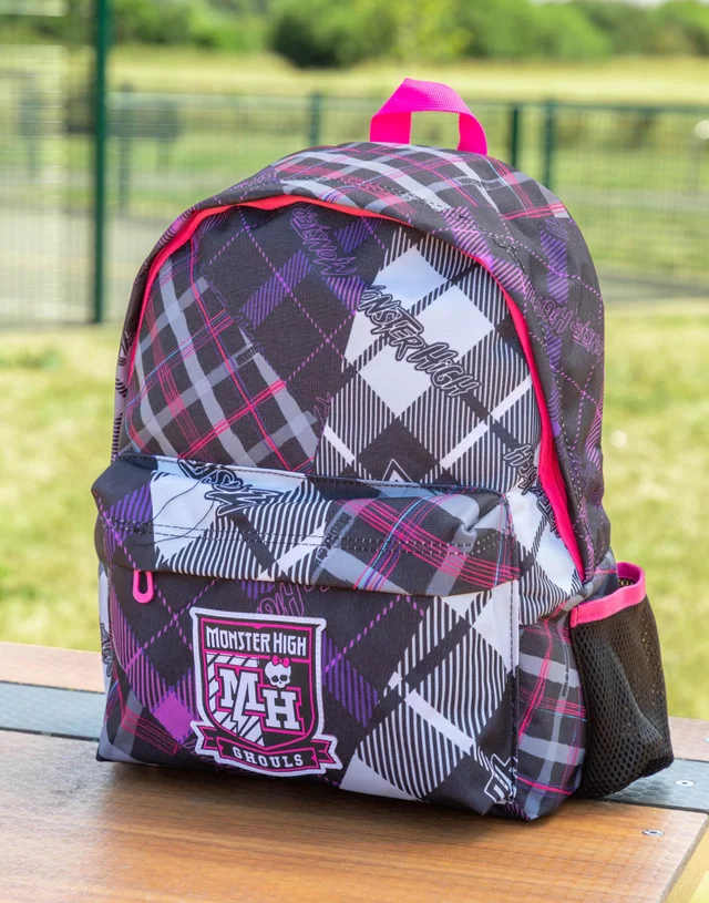 Vanilla Underground Monster High Ghouls Tartan Black Backpack