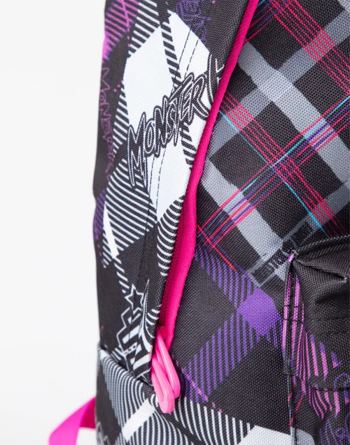 Vanilla Underground Monster High Ghouls Tartan Black Backpack - One Size Image 4