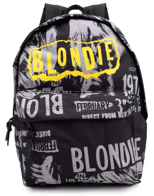 Vanilla Underground Blondie 1977 Band Poster Black Backpack - One Size Image 2