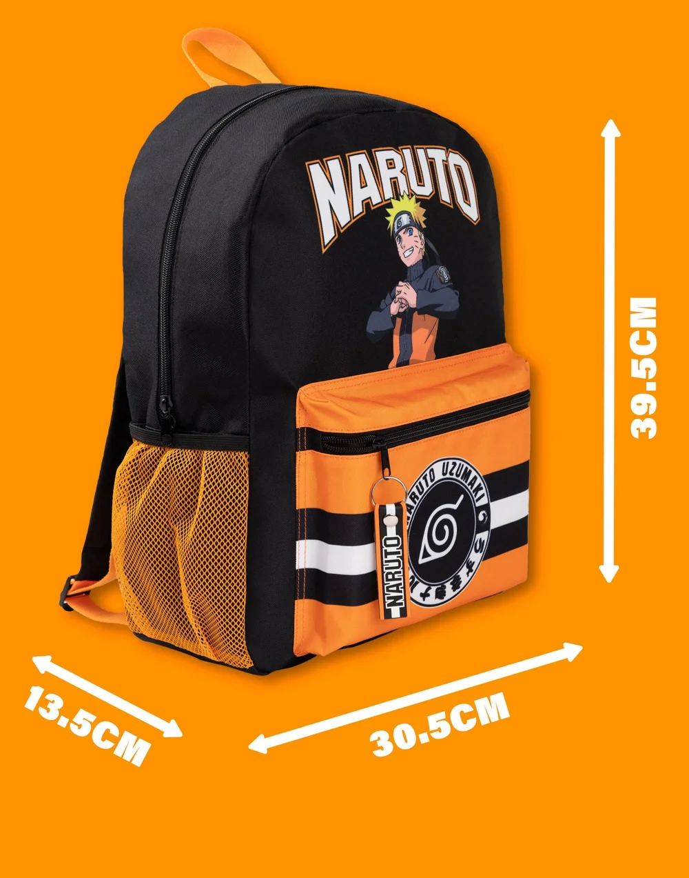 Vanilla Underground Naruto Shippuden Front Printed Black Backpack - One Size Image 6