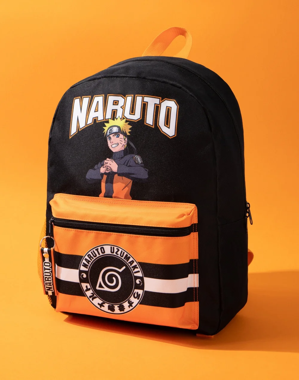 Vanilla Underground Naruto Shippuden Front Printed Black Backpack - One Size Image 2