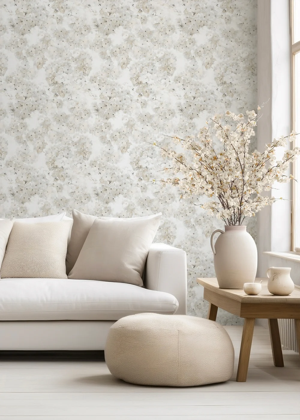 Muriva Apple Blossom Natural Wallpaper - One Size Image 2
