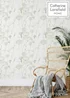 Catherine Lansfield Meadowsweet Floral Sage Wallpaper - One Size Image 2