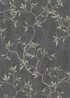 Darcy James Japandi Leaf Charcoal & Gold Wallpaper - One Size Image 1