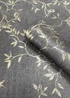 Darcy James Japandi Leaf Charcoal & Gold Wallpaper - One Size Image 4