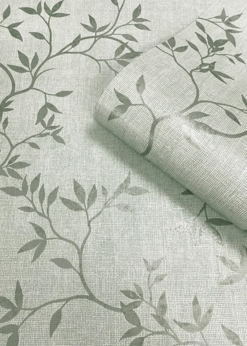 Darcy James Japandi Leaf Green Wallpaper - One Size Image 4
