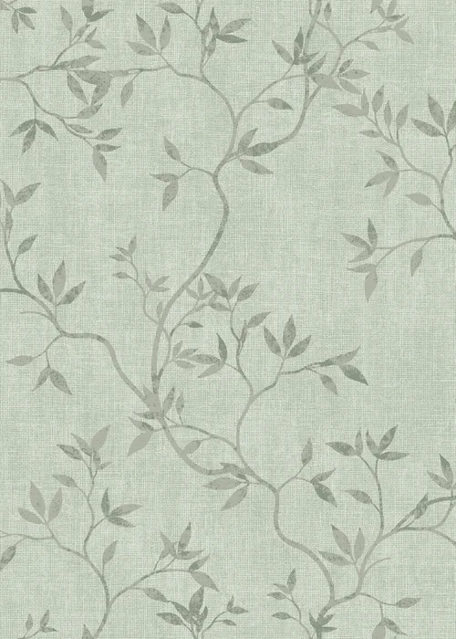 Darcy James Japandi Leaf Green Wallpaper - One Size Image 1