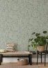 Darcy James Japandi Leaf Green Wallpaper - One Size Image 5