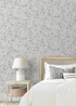 Darcy James Japandi Leaf Grey Wallpaper - One Size Image 2