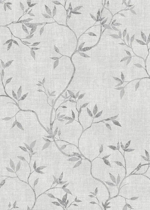 Darcy James Japandi Leaf Grey Wallpaper - One Size Image 1