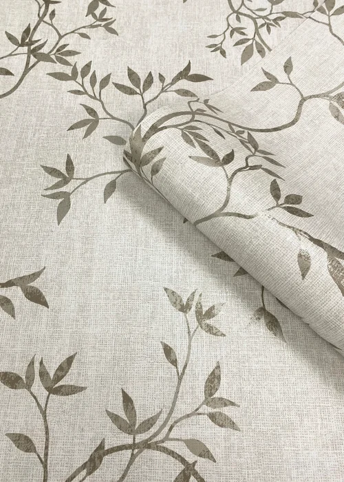 Darcy James Japandi Leaf Cream Wallpaper - One Size Image 4