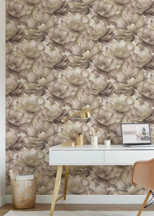 Muriva Aminah Floral Blush Wallpaper - One Size Image 2