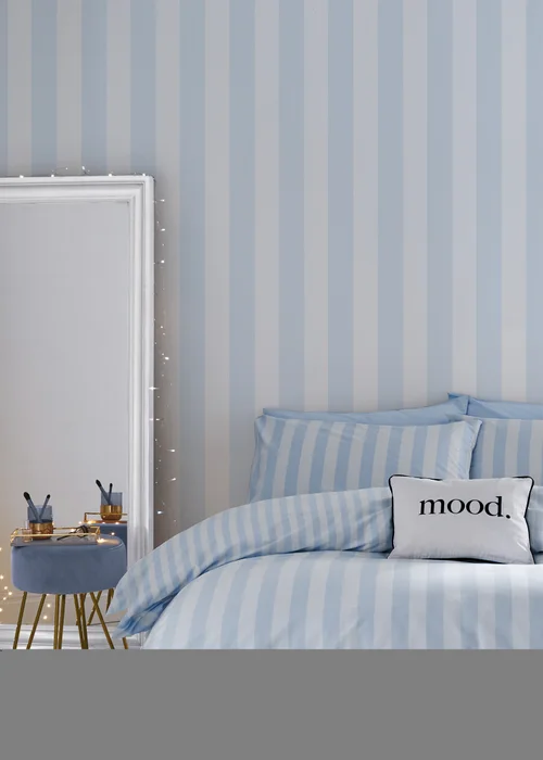 Sassy B_ Stripe Tease Blue Wallpaper - One Size Image 2