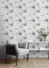 Muriva Lissa Flowers Blue Wallpaper - One Size Image 2