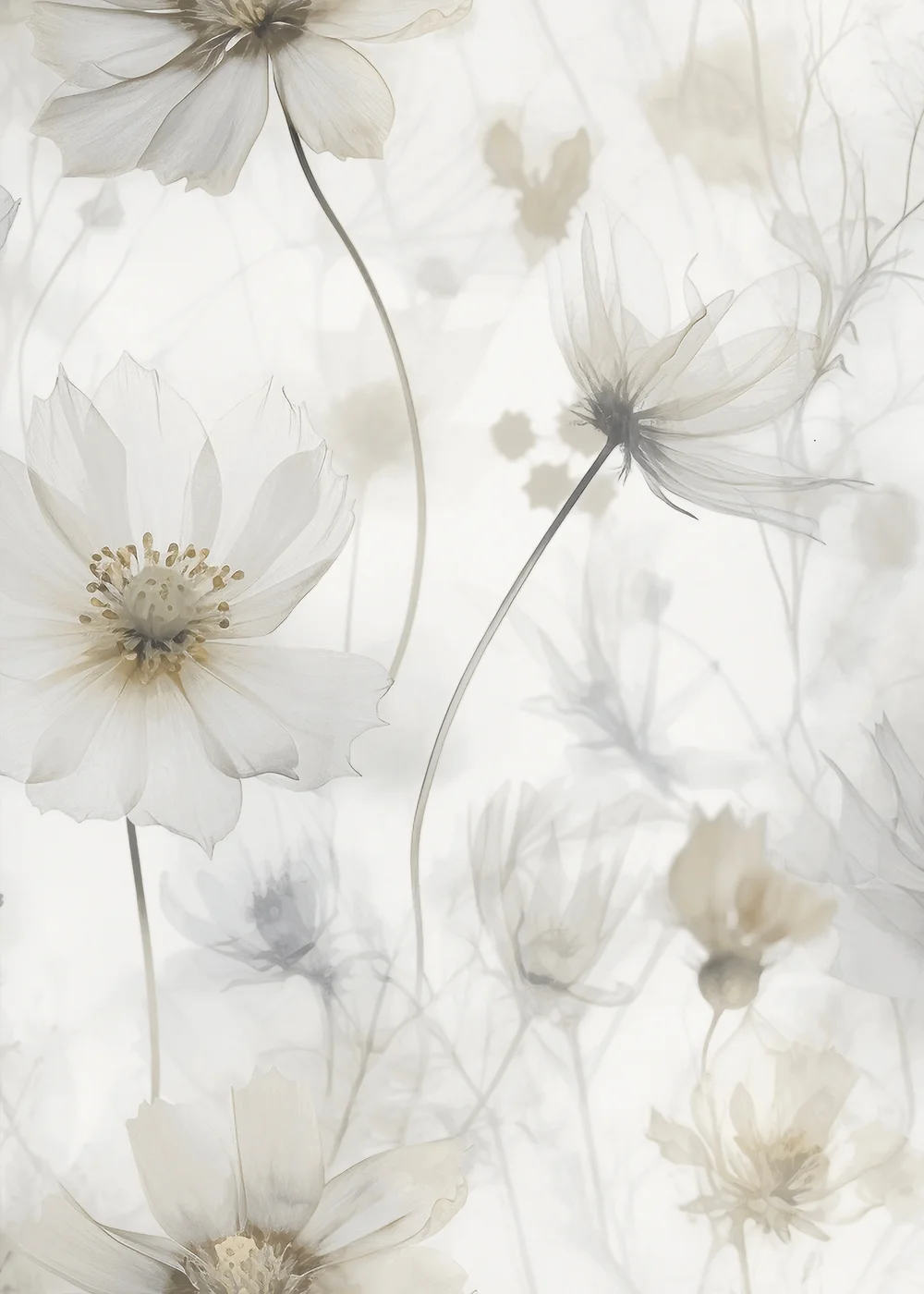 Muriva Lissa Flowers Cream Wallpaper - One Size Image 1