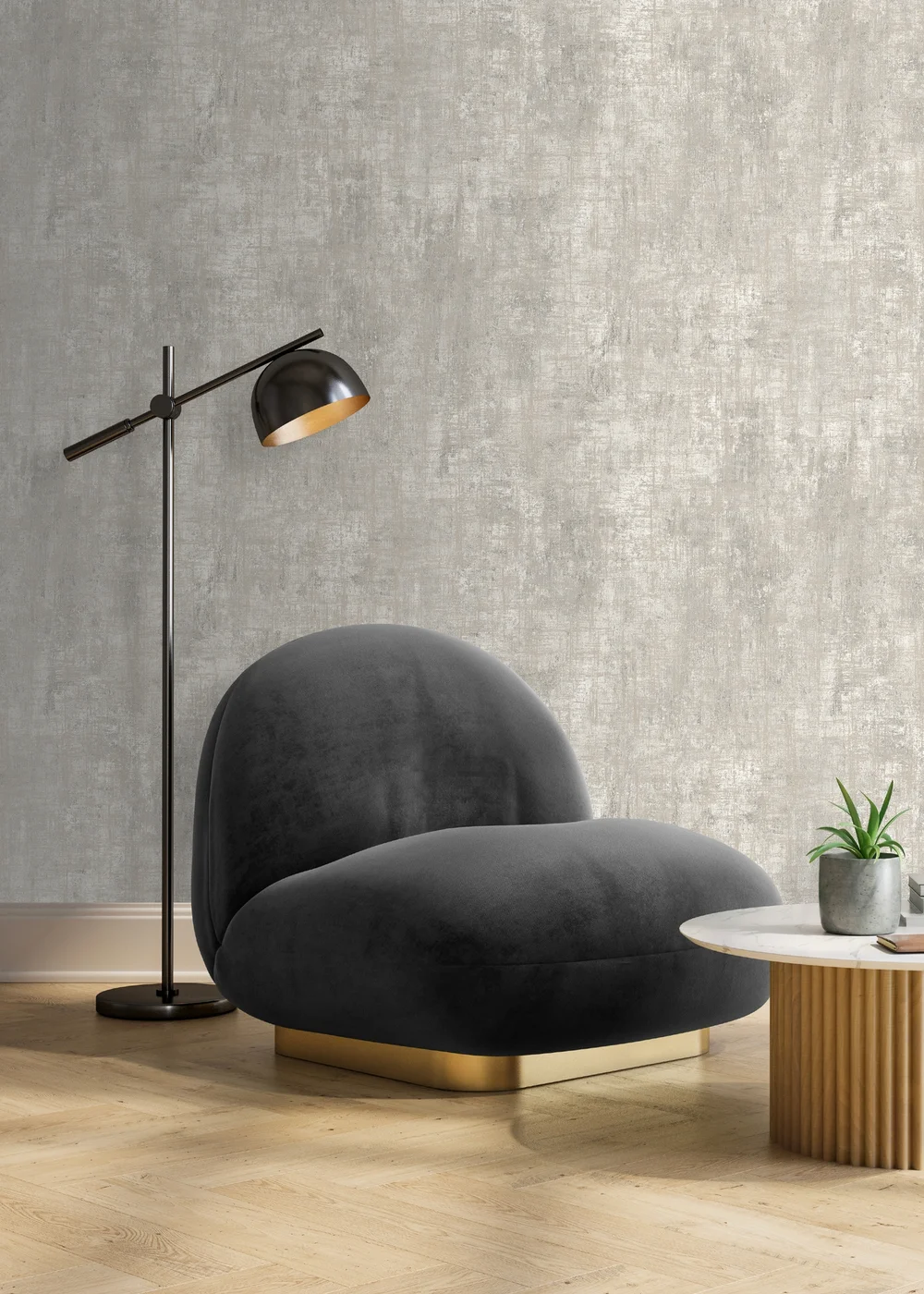 Muriva Etta Texture Greige Wallpaper - One Size Image 2