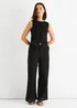 Gini London Black Cotton Contrast Stitch Detail Waist Coat - 12 Image 1
