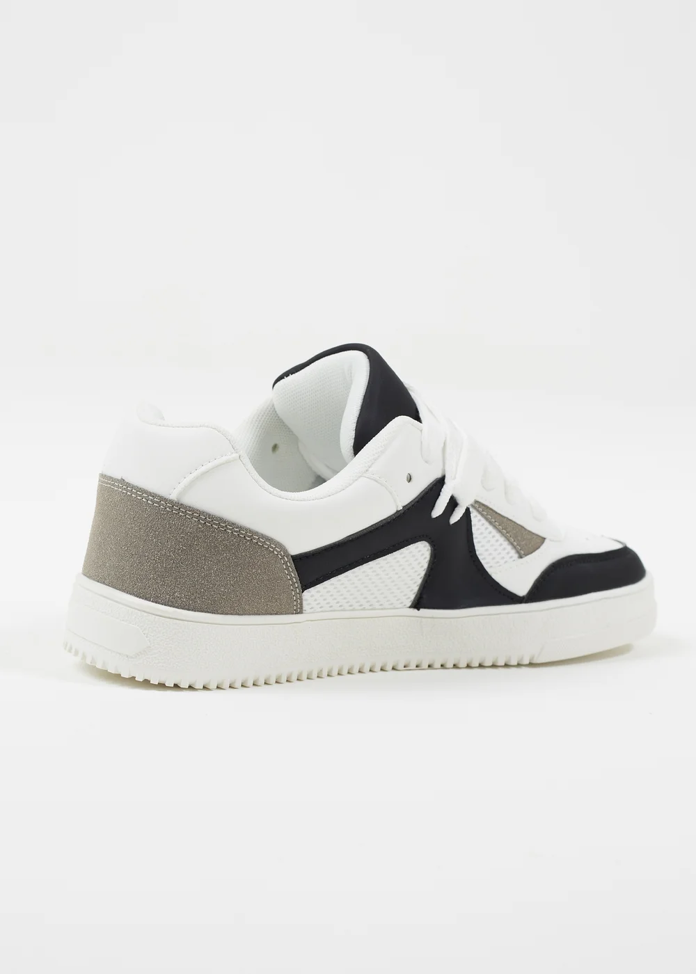 Brave Soul White Faux Leather Trainers - Size 6 Image 2