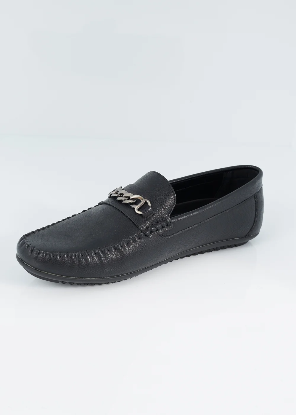 Brave Soul Black PU Loafers - Size 7 Image 1