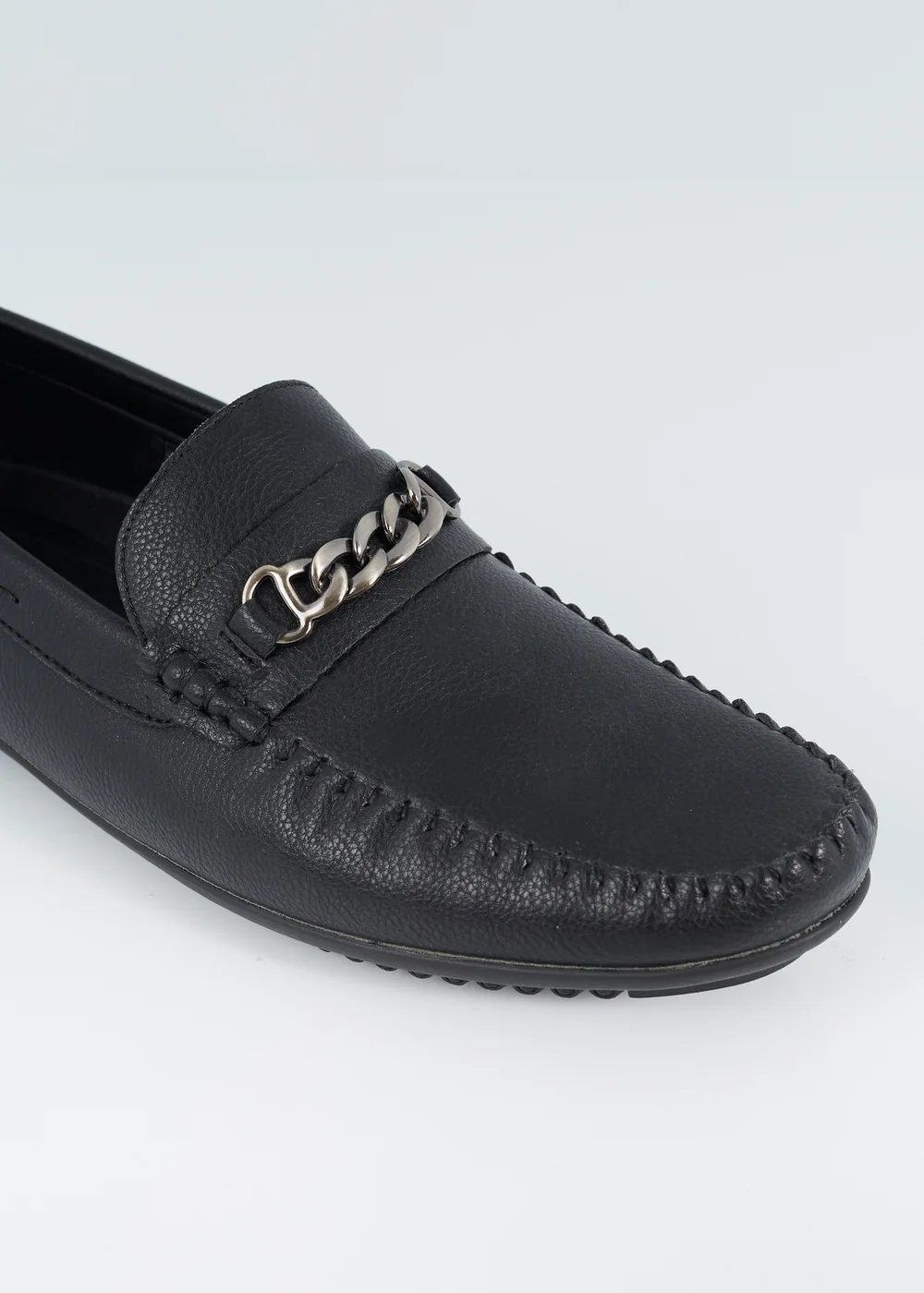 Brave Soul Black PU Loafers - Size 7 Image 2