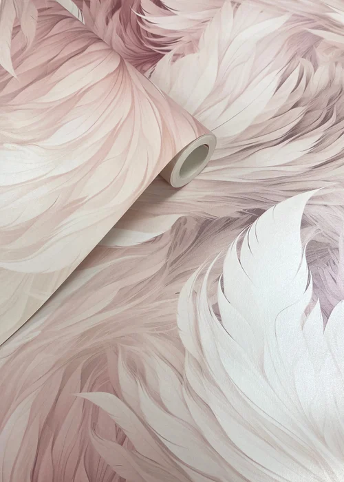 Muriva Plumes Blush Wallpaper - One Size Image 4