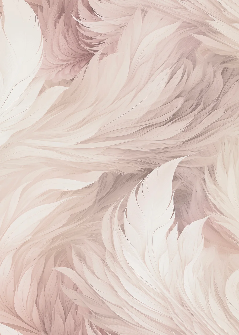Muriva Plumes Blush Wallpaper - One Size Image 1