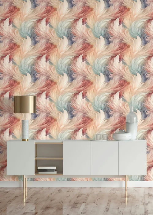 Muriva Plumes Multi Wallpaper - One Size Image 2