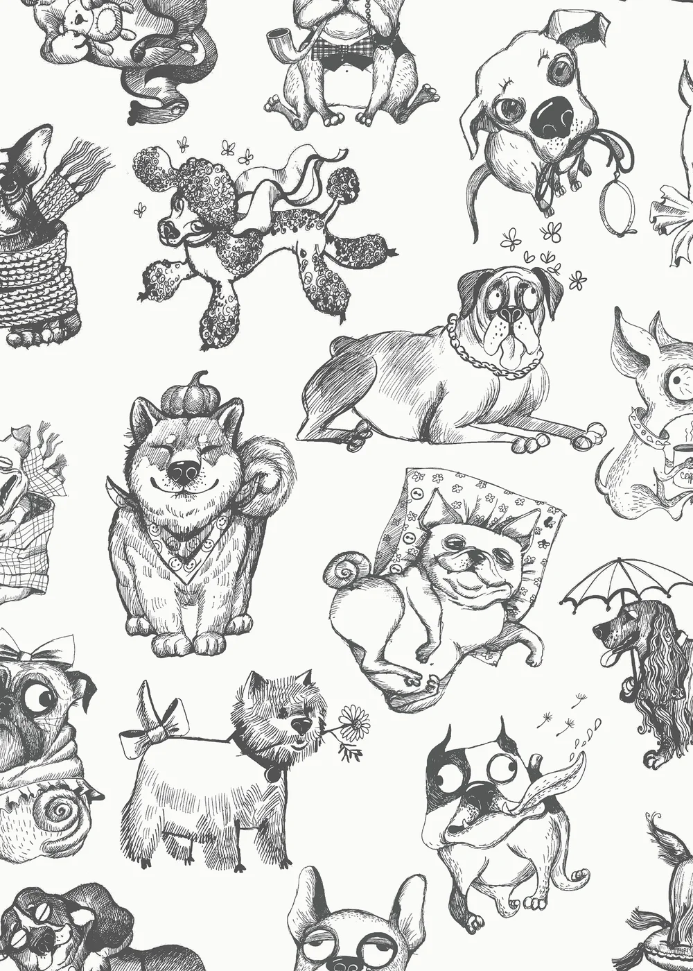 Muriva Pooches Wallpaper - One Size Image 1