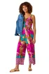 Roman Purple Floral Border Ruched Jumpsuit - 010 Image 2