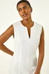 Roman White Panel Detail Midi Dress - 018 Image 4