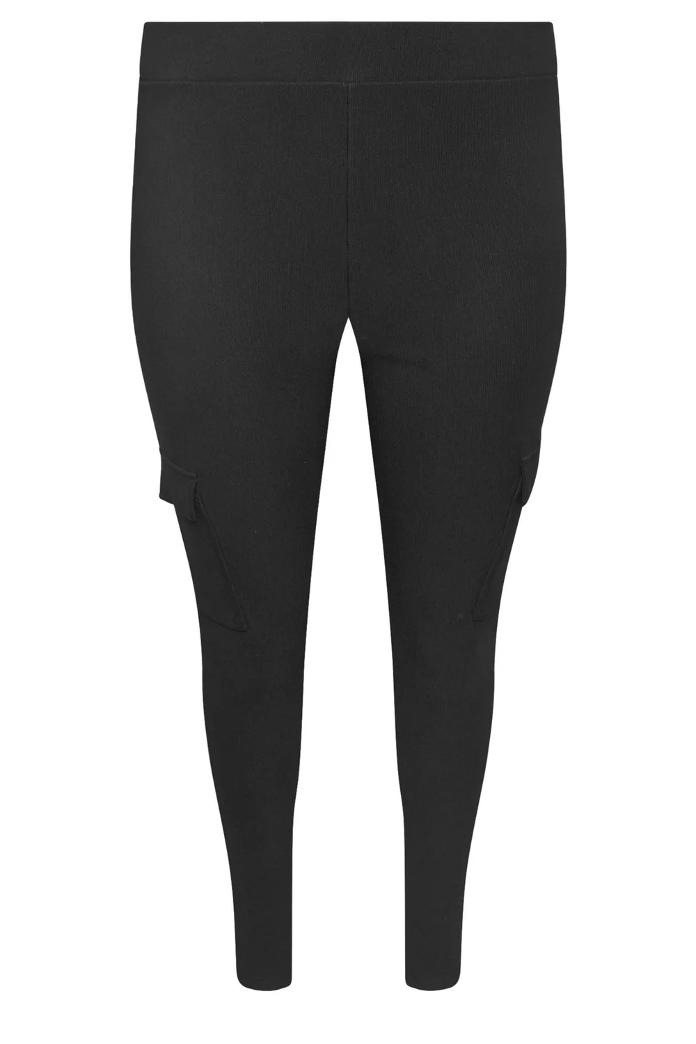 Yours Curve Black Cargo Leggings - 24 Image 5