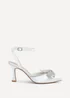 Linzi Angela Ivory Satin Diamante Bow Detail Court Heel - Size 6 Image 2