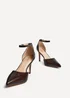 Linzi Thea Brown Faux Leather Classic Stiletto Court Heel - Size 4 Image 4