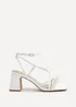 Linzi Maisie Ivory Satin Strappy Heeled Sandal - Size 8 Image 2