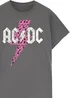 Spiral Galaxy ACDC Leopard Lightning Bolt Charcoal Boyfriend Fit Graphic Music T-Shirt - 3XL Image 2