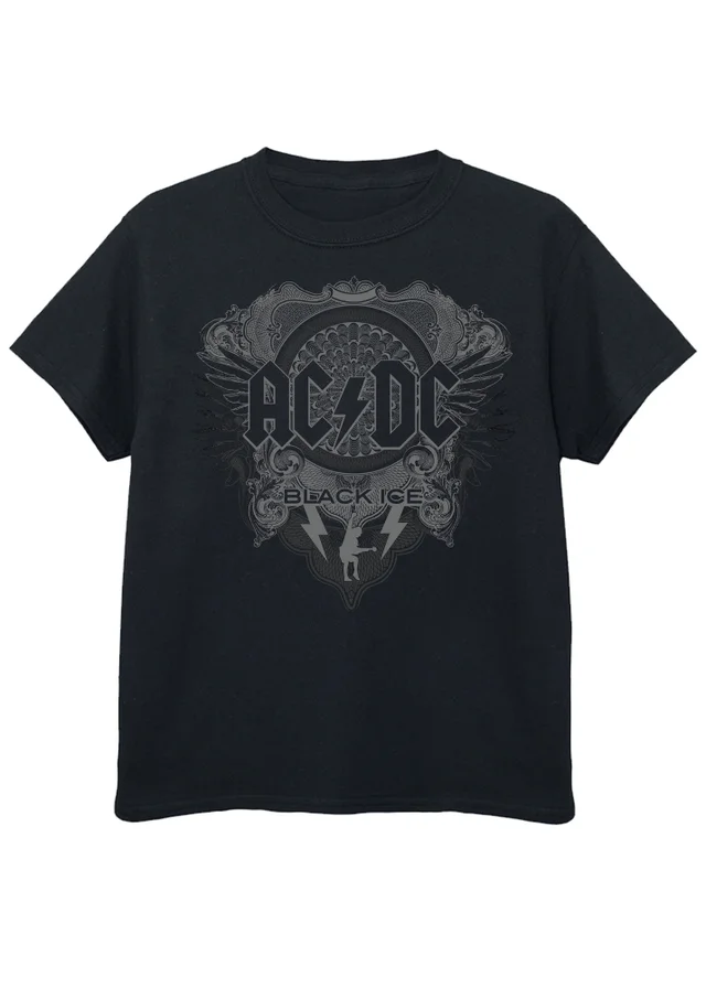 ACDC Black Ice Kids Graphic Music T-Shirt (3-13 Years)