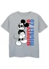 Disney Mickey Mouse Gradient Kids Grey Graphic T-Shirt (3-13 Years) - Age 3-4 Years Image 1