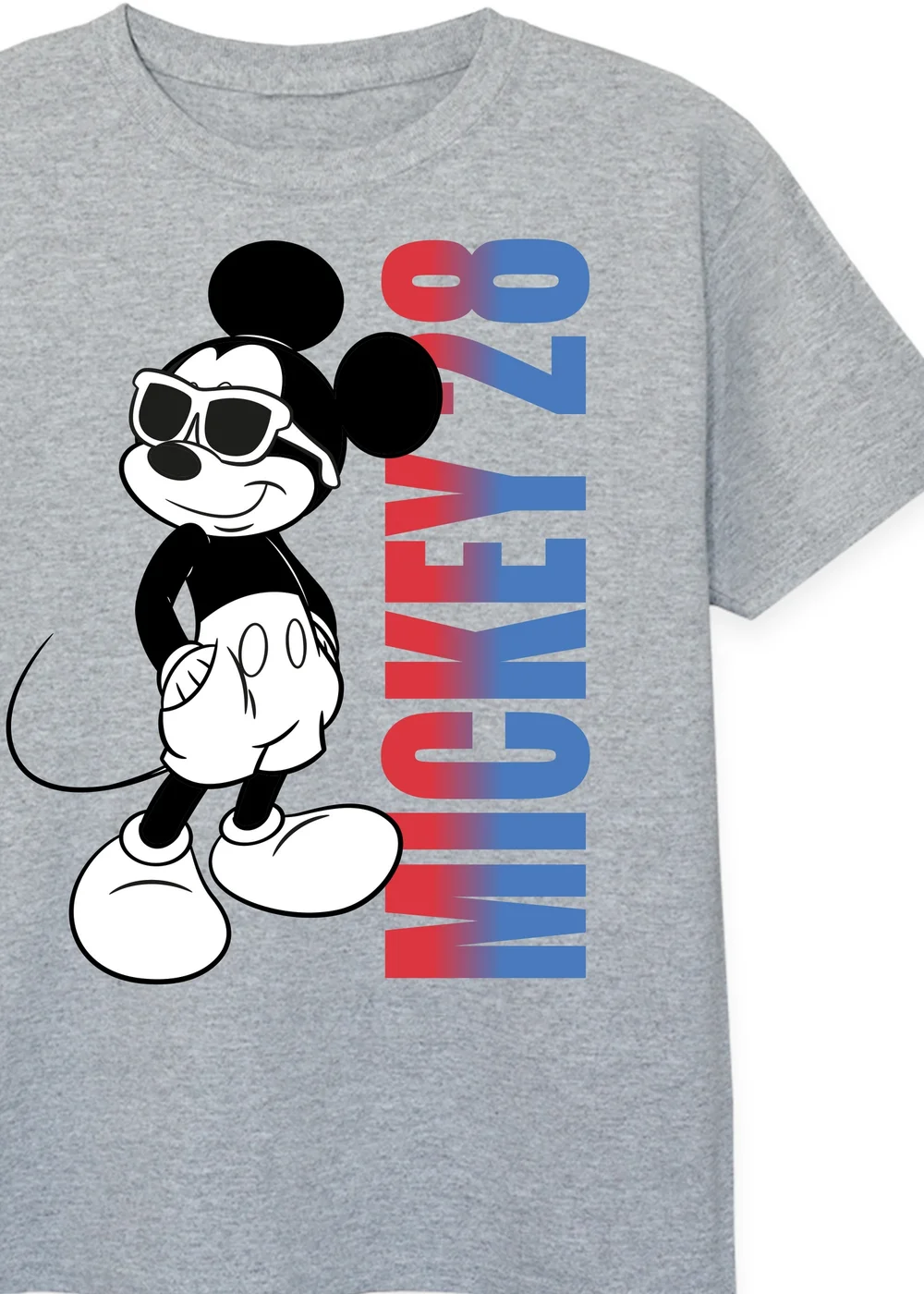 Disney Mickey Mouse Gradient Kids Grey Graphic T-Shirt (3-13 Years) - Age 3-4 Years Image 2