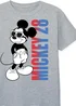 Disney Mickey Mouse Gradient Kids Grey Graphic T-Shirt (3-13 Years) - Age 3-4 Years Image 2