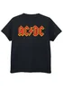 Ada & Ted ACDC Logo Kids Black Graphic Music T-Shirt (3-13 Years) - Age 7-8 Years Image 1