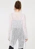 Izabel London White Crochet Knit Longline Waterfall Cardigan - One Size Image 2