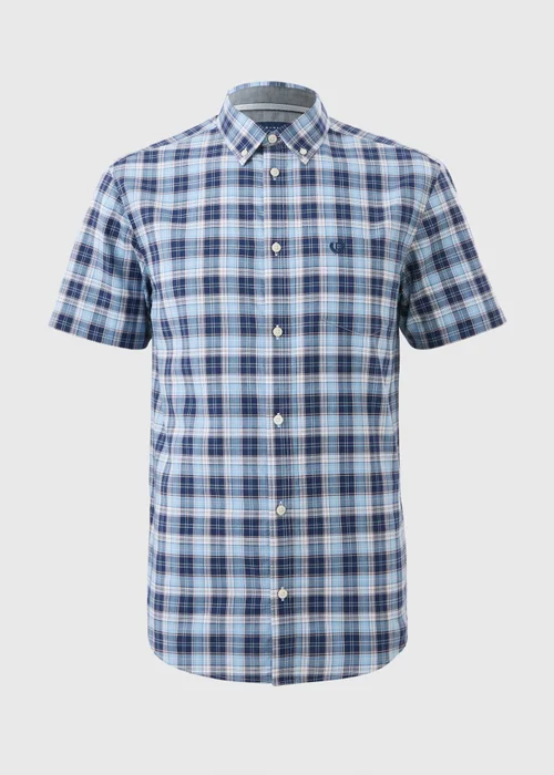 Lincoln Blue Short Sleeve Oxford Shirt - Small Image 4