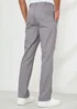 Cotton Traders Soft Grey Flat Front Comfort Trousers - 46/L33 Image 2