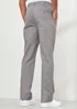 Cotton Traders Soft Grey Pleat Front Comfort Trousers - 34/L29 Image 3