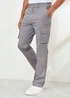 Cotton Traders Soft Grey Cargo Comfort Trousers - 52/L31 Image 1
