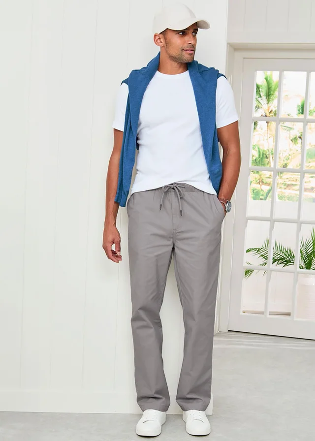 Cotton Traders Soft Grey Rugby Leisure Trousers