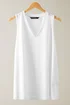 Evans Curve White Modal Rich Vest Top - Size 16 Image 5